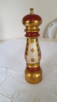 Huge painted, florentine style, wooden pepper mill, pepper mill