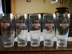 5 db Borsodi sörös pohár