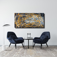 Vörös Edit: Jackson Pollock Style Abstract N21020 120x60cm