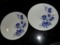 Zsolnay kék rózsás fali tányérok