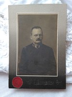 Booked antique Austrian cdv/business card/hardback photo of a man in military uniform 1920