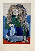 Picasso sajátkezű aláírásával Madame Helene portréja -leárazáskor nincs felező árajánlat!