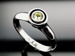 Special peridot gemstone ring, size 56 925 silver new