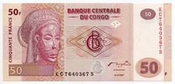 Kongó 50 Frank, 2007, UNC