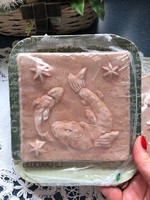 Italian zodiac terracotta inserts: fish, twins, scorpion, bull zodiac sign