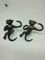 Walter Bosse bronz só- borstartó majom figurák
