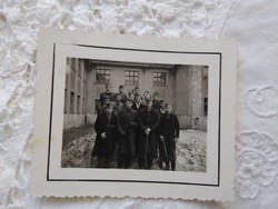 Régi katonai fotó, fiatal fiúk/katonák puskával sorozási fotó 1941