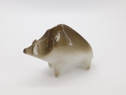 Zsolnay porcelain wild boar, wild boar figure