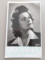 Katalin Karády greeting card with original signature.