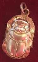 EZÜST -egyiptomi kézműves "SCARABEUS"-medál-Az" örök újjászületés" szimbóluma-