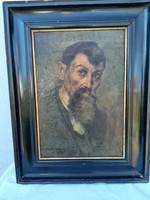 Veress Zoltán (1868-1935): Férfi portrék - 2 olaj festmény