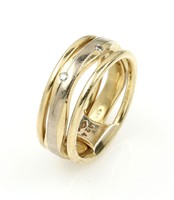 Egyedi brill arany gyűrű