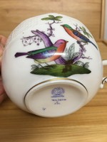 Herend rotschild patterned teacup with purple tree branch painting