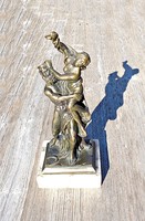 19th century mythological scene marked bronze statue on marble base