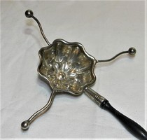 Antique silver plated christofle tea strainer