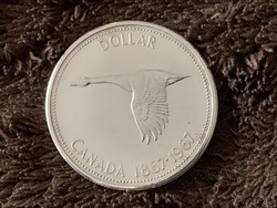 Kanada 100 éves Kanada lúd 800-as ezüst 1 Dollár 1967