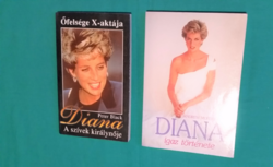 2 db. könyv  Diana hercegnő életéről
