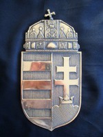 Giant 35 cm 1.13 kg Hungarian holy crown official coat of arms copper detail rich needlework Hungary