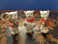 Antique dog musicians - band