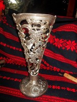 Black friday / silver-plated transparent vine pattern vase