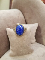 Ezüst gyűrű, lápis lazulival