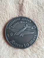 Harmadik Birodalmi 10 Mark pénz, emlékérem(1942)