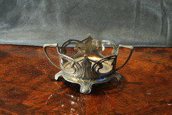 Orivit Silver Plated Tin Art Nouveau Tassel Basket 15x10,5x6cm Basket Bowl Bowl Offering Wmf Argentor