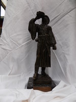 Kulacsból ivó csikós. Nagy Kálmán ( 1872 - 1902 ) bronz szobra