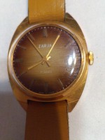 Zarja mechanical women's watch with leather strap