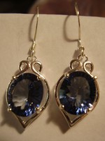925 silver earrings london blue topaz