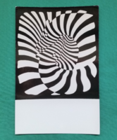 Zebras c. Painting, vasarely museum, postcard postcard