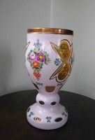 Bohemia Bieder stil. dúsan festett,  hibátlan, régi váza