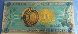 Plastic bitcoin fantázia bankjegy