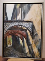 Beautiful Sopron, painting by public - Turkish Béla (oil on canvas) painting