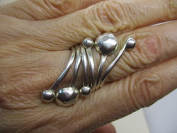 Szép ezüst gyűrű kézműves, állítható
