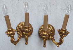 Gilded wooden wall brackets in pairs! Baroque, Viennese Rococo, neo-baroque style