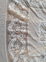 Antique beautiful batik lacy tablecloth tablecloth centerpiece 109 x 100