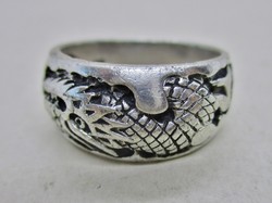 Különleges mintás iparművész ezüst gyűrű