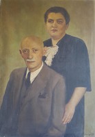 Portré, házaspár, 1900-as évek eleje, olaj-vászon