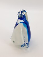 Üveg pingvin figura