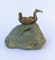 Bronze figurine of mallard