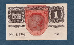 1 Crown 1916 deutschösterreich beige paper ef-aunc rare