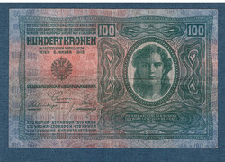 100 Crown 1912 vf deutschösterreich stamp German - German version thick paper