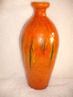 34 cent tall orange retro vase