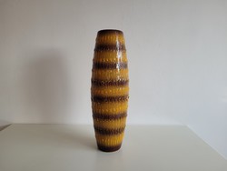 Régi retro 51,5 cm zománcozott fém padlóváza Lampart Bonyhád zománcos mid century tűzzománc  váza