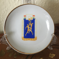 Magyar Kosárlabda Szövetség 1942 emblémás hollóházi porcelán tálka