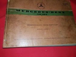 Old thick heavy mercedes benz 220 b factory type and parts catalog as shown