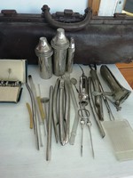 Old medical bag with many many accessories