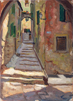 Kássa Gábor: Mediterrán kis utca,1937 (Sibenik)