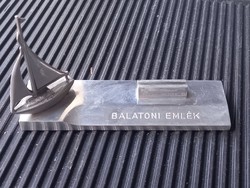Midcentury / retro Balaton memory, desktop business card holder